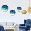Coin Wall Decoration Eco-Friendly Wood Ornaments Ocean Theme Artistic Design Wall Art for Living Room Bedroom Study