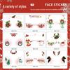 Waterproof Christmas Face Stickers - Festive Tattoos for Kids: Perfect for Cross-Border Carnival Parties