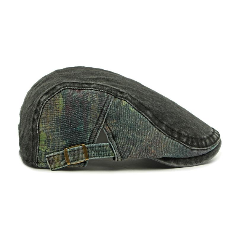 Vintage Beret Men's Denim Peaked Cap British Progressive Cap Paintwoman's Cap