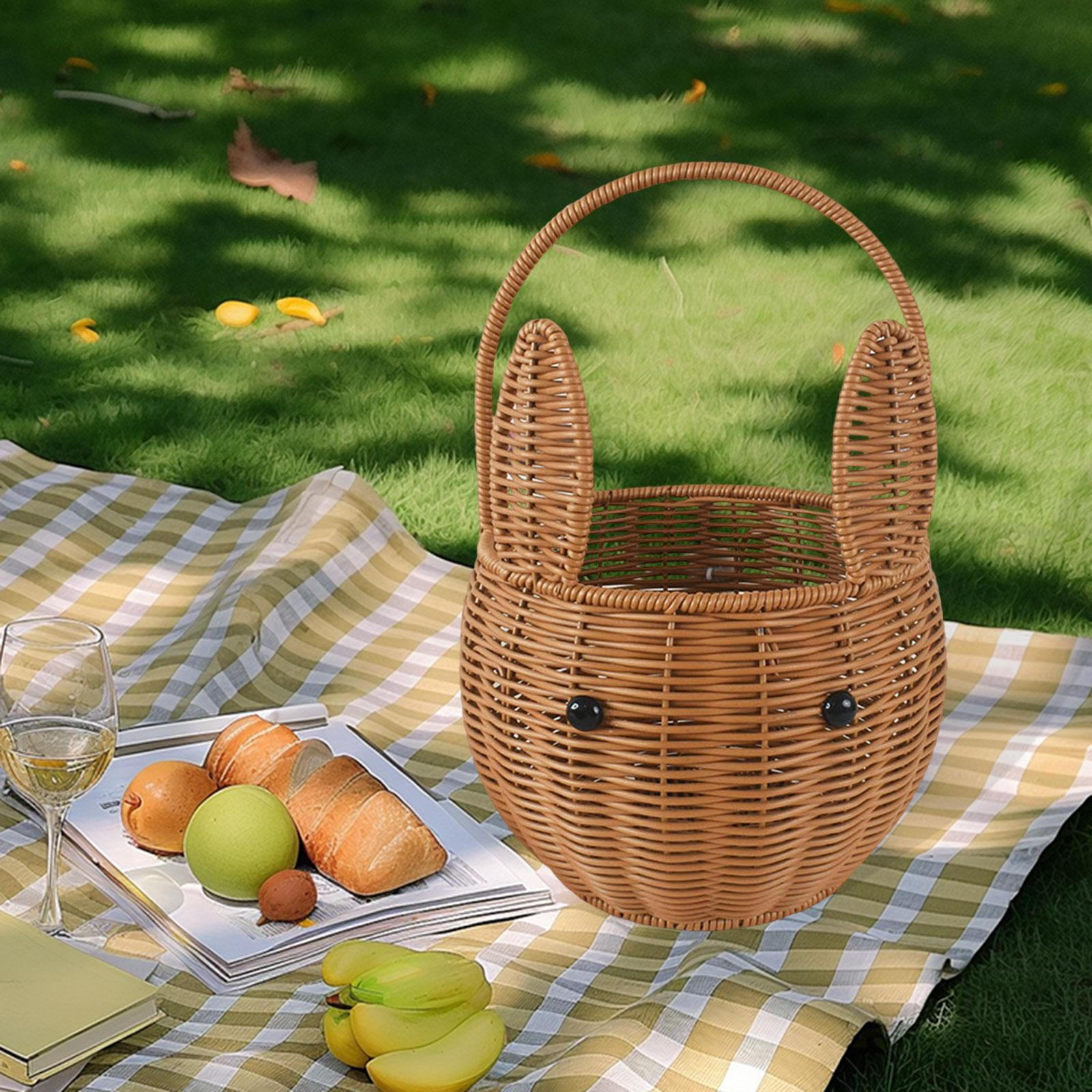 

Hand-woven Portable Storage Basket with Handle, Ideal for Snacks in A Cupboard. L