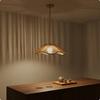 Hat Lamp Shade Retro Woven Lampshade Artisanal Texture Pendant Light Cover for Tea Room,