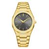 High-End Men's Quartz Watch with Large Dial and Steel Band, featuring Arabic Numerals.