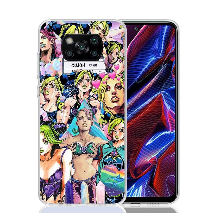 JoJo Bizarre Adventure Jolyne Cujoh Phone Case For Xiaomi Poco X7 X6 X5 Pro F7 Ultra Redmi 15C 15 13 13C 12 12C 10 10A 10C 9 9A