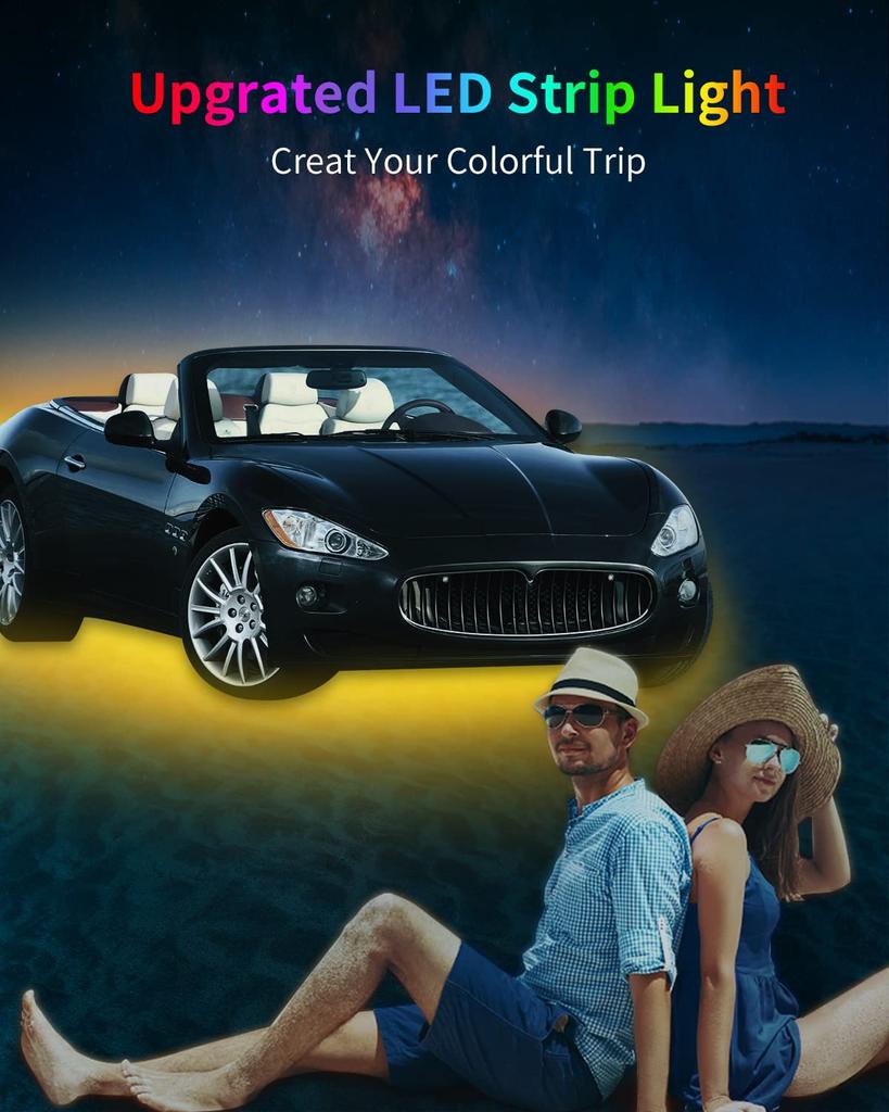 Fita de LED DUOFU365, Fita de LED para Carro, Luz de Pé, Interior, Barco,