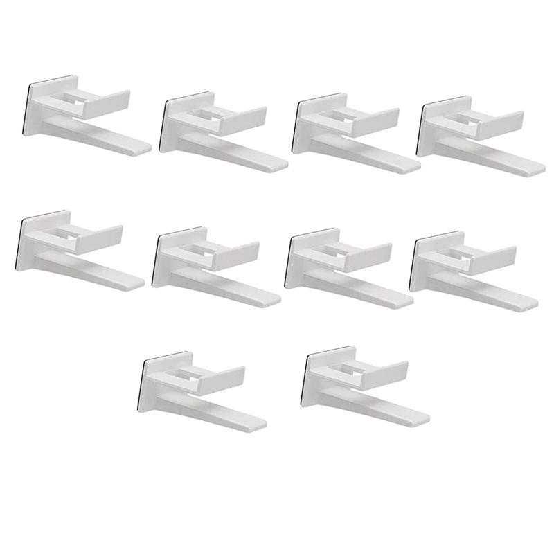 

AEE2-10Pcs Self Adhesive Baseball Cap Hooks ABS Hat Hook Wall Mount Hats Organizer Holders For Door Wall Closet Storage Hanger W белый