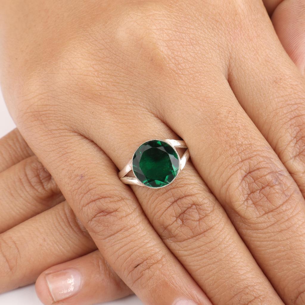 Chrome Diopside Gemstone 925 Sterling Silver Handmade Ring, Elegant Bridesmaid Jewelry, May Birthstone Gift, Jewelry For Women, RR-83-6