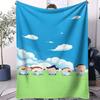 Crayon Shinchan Japanischer Anime Kawaii Kleine Decke Weich Bequem Ganzjahres-Hautfreundlich Bett Schlafsal Sofa Camping Geschenk