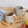 1/2 Sets Ceramic Coffee Mug with Handle and Saucer Coarse Pottery Milk Cup Drinkware Teaware 220ML