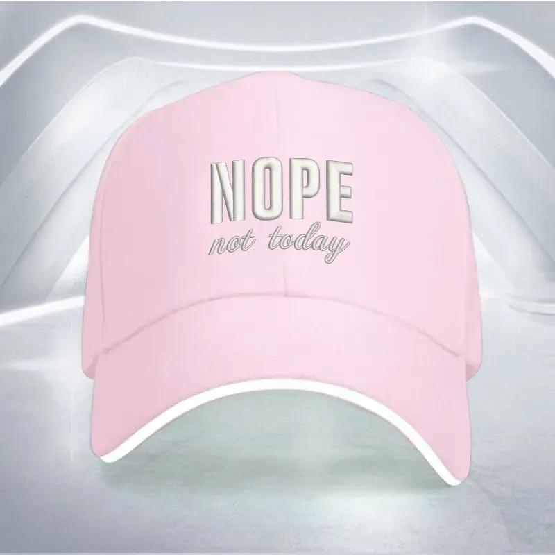 Nope Not Today Funny Slogan Baseball Cap Adjustable Polyester Casual Outdoor Unisex Adult Hat One Size