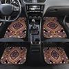 Turkish Persian Style Carpet Car Floor Mats European Ethnic Boho Car Floor Mats Pad 4Pcs Front And Rear Mats Set Car Accessories