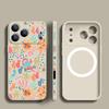 Colorful Cartoon Pattern Case For iPhone 17 Pro Max Magnetic For Magsafe Silicone Cover For iPhone 16 Pro Max Funda iPhone 15 14 13 12 11 16E Air