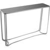 Konzole chromovaný kov a tvrzené sklo - VERSA - POMOCNÝ - 110 cm - 31 cm - 75 cm
