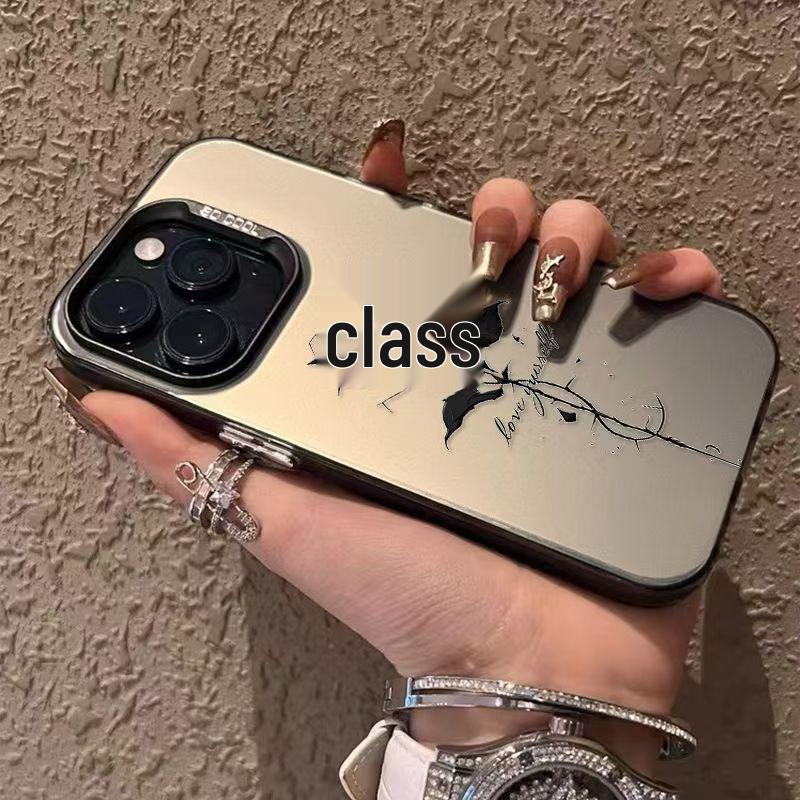 Svart ros Sterlingsilver Skal Mobilskal för Apple 17/16/15pro/14promax/13/12