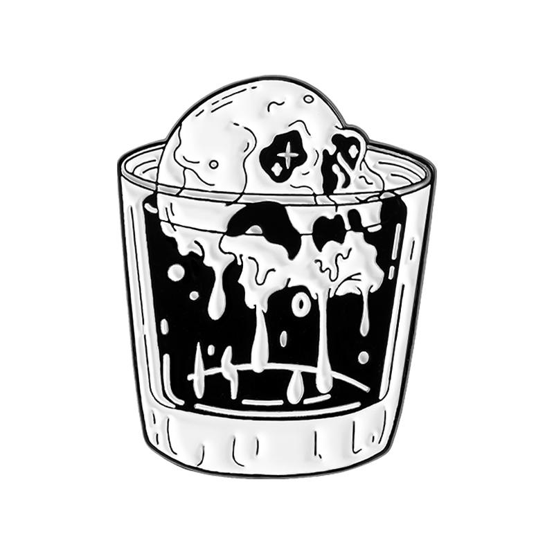 Halloween Skeleton Enamel Pins Custom Punk Potion Brooches Lapel Badges Clothes Gothic Jewelry Gift for Friends