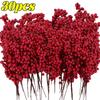 Simulation Christmas Berries Branches Artificial Plant Red Holly Berry Stem Ornaments Xmas Tree DIY Wreath Flowers Party Decor