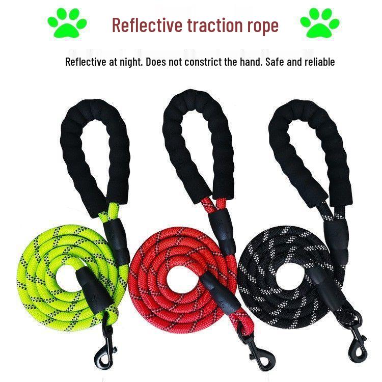 Reflective Nylon Dog Leash: Explosion-Proof Traction Rope for Small and Medium Dogs