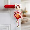 Anti-static Lion Dance Door Knob Cover Dustproof New Year Door Handle Glove  Living Room