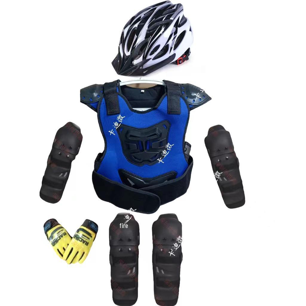 Kids' Motorcycle Balance Bike Armor Set: Knee, Elbow, Chest & Back Protectors.