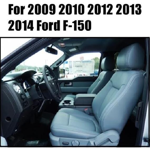 Priprilod Gray Perforated Leather Driver Side Bottom Replacement Seat Cover Compatible with Ford F150 Lariat 2009 2010 2011 2012 2013 2014