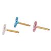 6pcs/set 3 Colors Mixed Dental Composite Resin Polishing Disc Kit Spiral   Brush Burs
