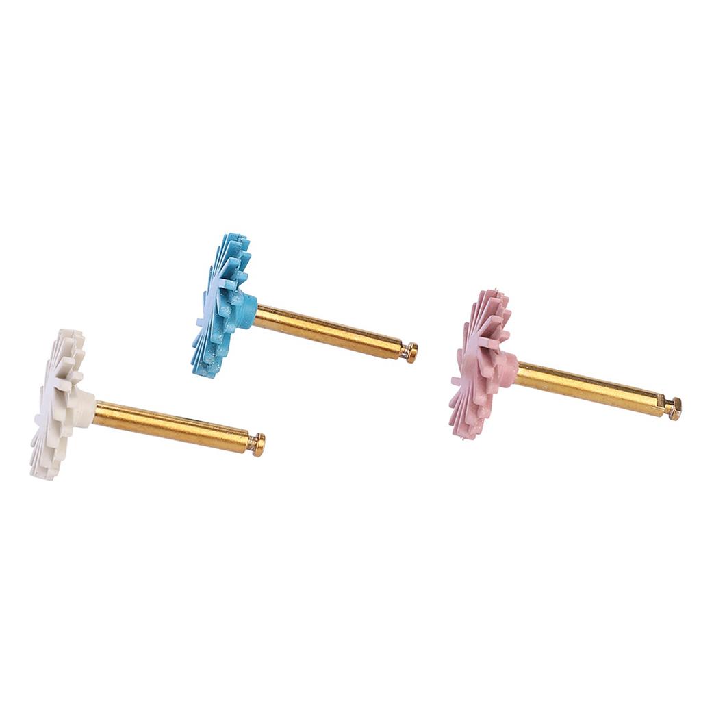 6pcs/set 3 Colors Mixed Dental Composite Resin Polishing Disc Kit Spiral Brush Burs