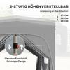 3 X 3m Pop-Up Gazebo Shelter, with Accessories - Light Grey