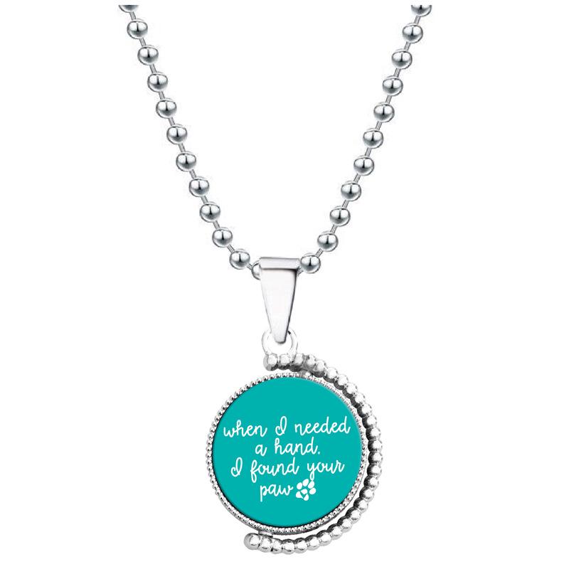 European & American Moon Pendant Necklace - Rotatable Engraving, Creative Christmas Gift, Titanium Steel.