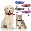 Pet Collar Cat Bell Anti Slip Reflective Dog Collar Cat Necklace Cartoon Cat Head Colored Bell Dog Pet Accessory