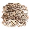 50PCS Love Heart Wood Pendant Wedding Wooden Ornament Birthday Party Decoration Valentine's Gifts Home Decor Crafts