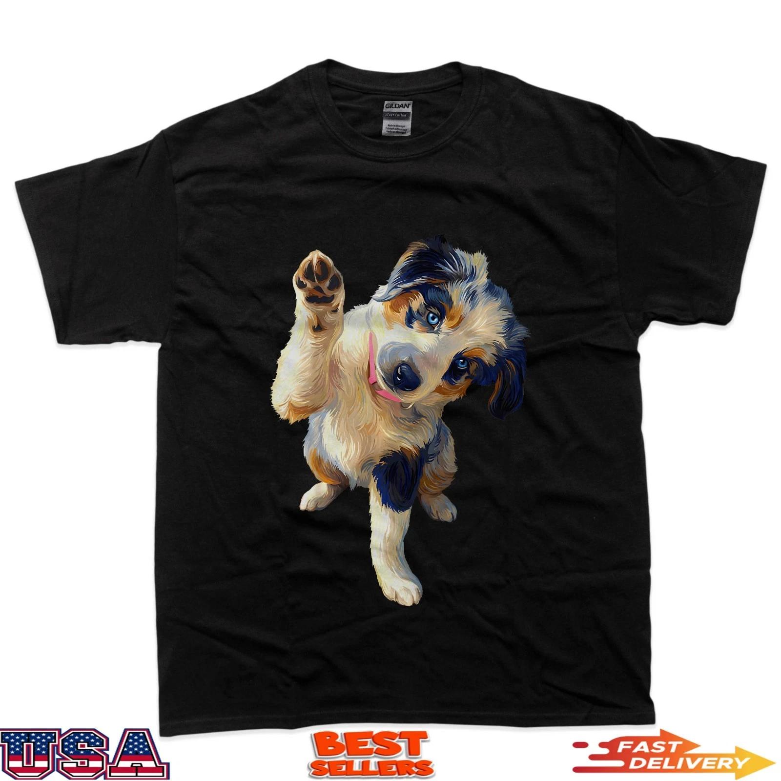 

Mini Aussie Dog Owner Graphic Tees Mini Australian Shepherd T-Shirt 4XL