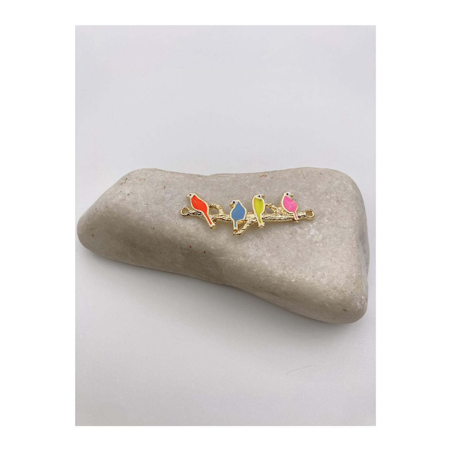 

Ожерелье с птицей из лаковой эмали, крепление для браслета