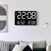 Multi-functional LED Wall Clock with Thermometer & Hygrometer - Large Display for Living Room