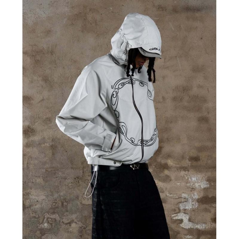 Y2K Harajuku Hooded Zip-Up Windbreaker Jacket