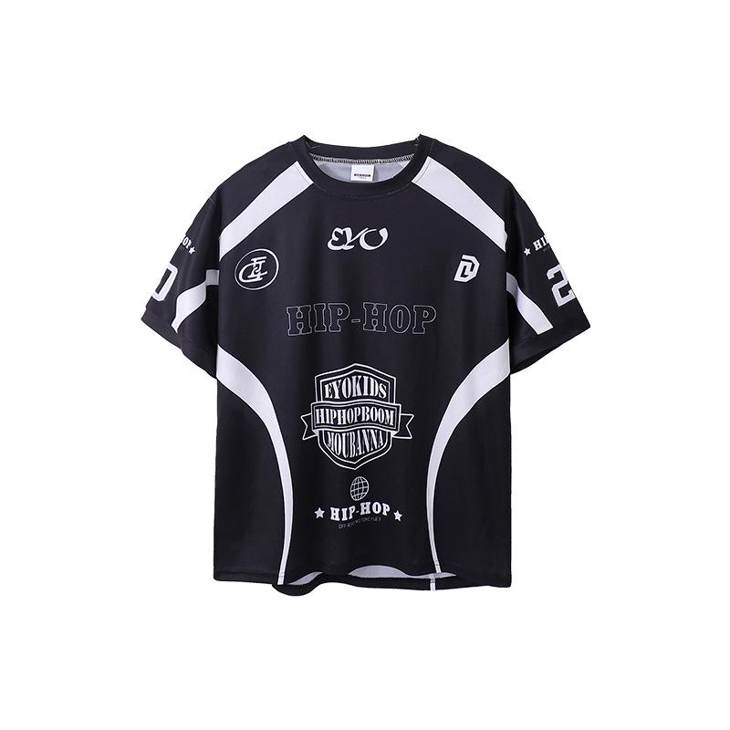 

Комплект быстросохнущей футболки и штанов для танцев в стиле корейского хип-хопа для мальчиков и девочек 170cm