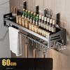 MDNG Wall-Mounted Stainless Steel Kitchen Spice & Knife Rack