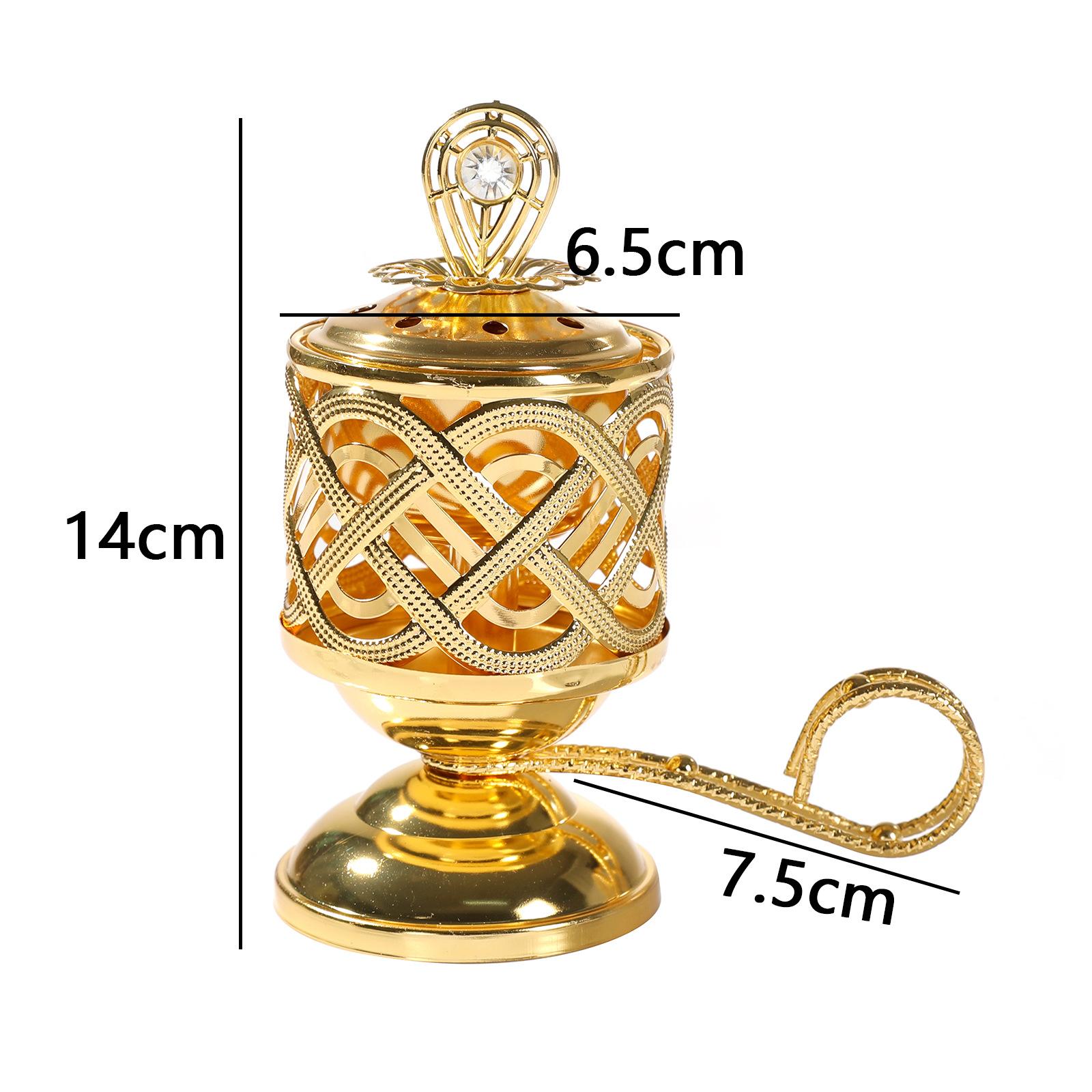 

Wrought Iron-Handled Dubai Incense Burner Middle Eastern Arabic Style Home Decor for Weddings Parties and African-Themed Events