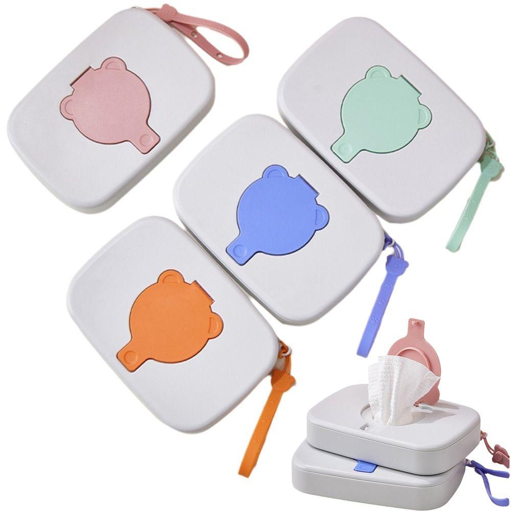 Flip Cover Portable Wet Tissue Box Silicone Seal Travel Wipe Holder  Outdoor Activities