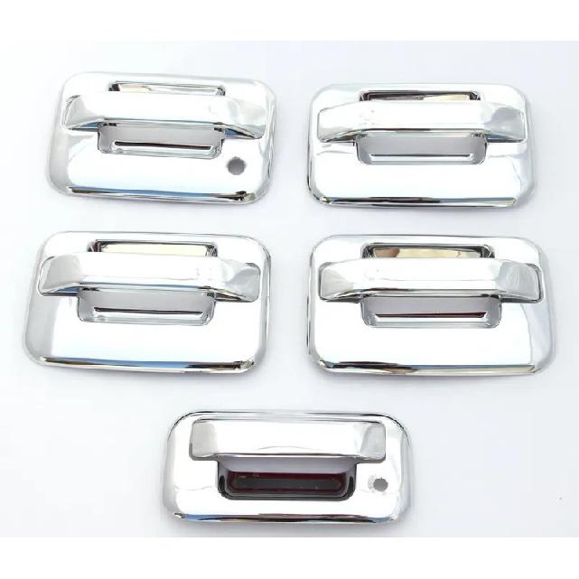 Exterior Chrome Door Handle Cover and Tailgate Covers For 2004-2014 Ford F150 F-150 (4 Doors) WITHOUT Keypad