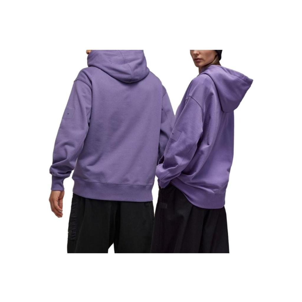 Y-3 Loose Fit Solid Color Hooded Long Sleeve Sweatshirt Unisex Sweatshirt Purple IP7697