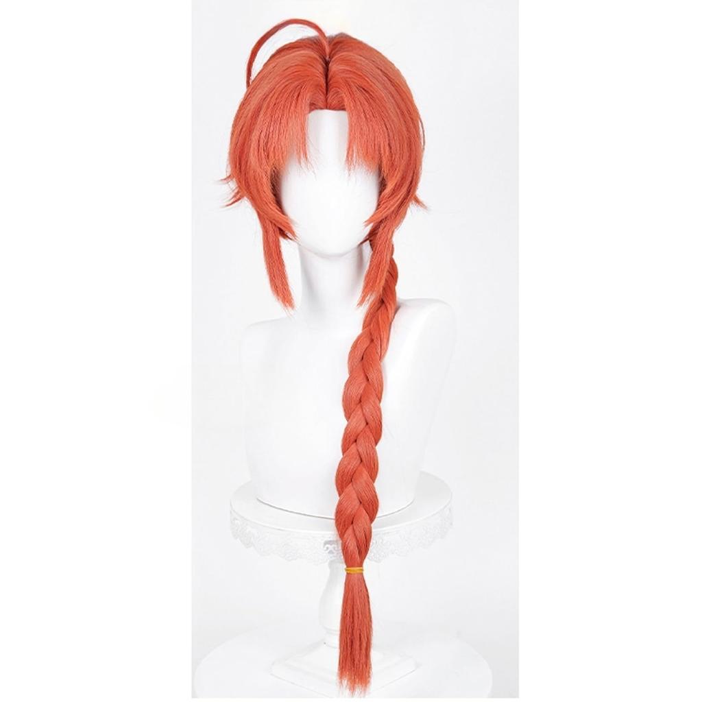 LAOBAO Cosplay Braided Orange Disguise Costume Halloween Costume Wig, Wig, Heat-Resistant, Wig, Accessory,