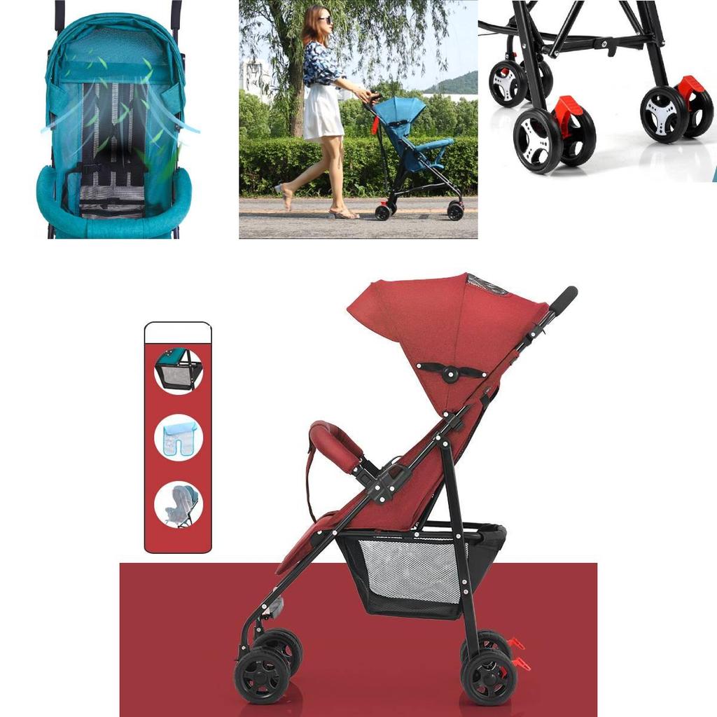 Lightweight Foldable Baby Stroller Compact Umbrella Design Perfect For Summer Travel