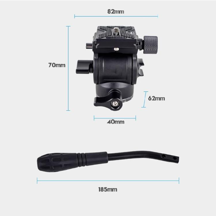 Aluminum Alloy Fluid Dampening Ball Head With Adjustable Tension Control Portable Tripod Mount Fit for Action Cameras