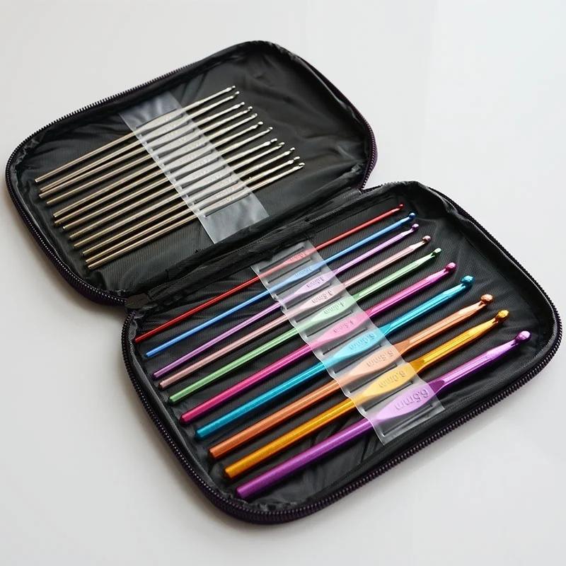 22 pezzi/Set Uncino da maglia Uncino a scatto Uncino per trecce Uncinetto Infila ago Ago per tessitura capelli Accessori per extension Filo per tessitura