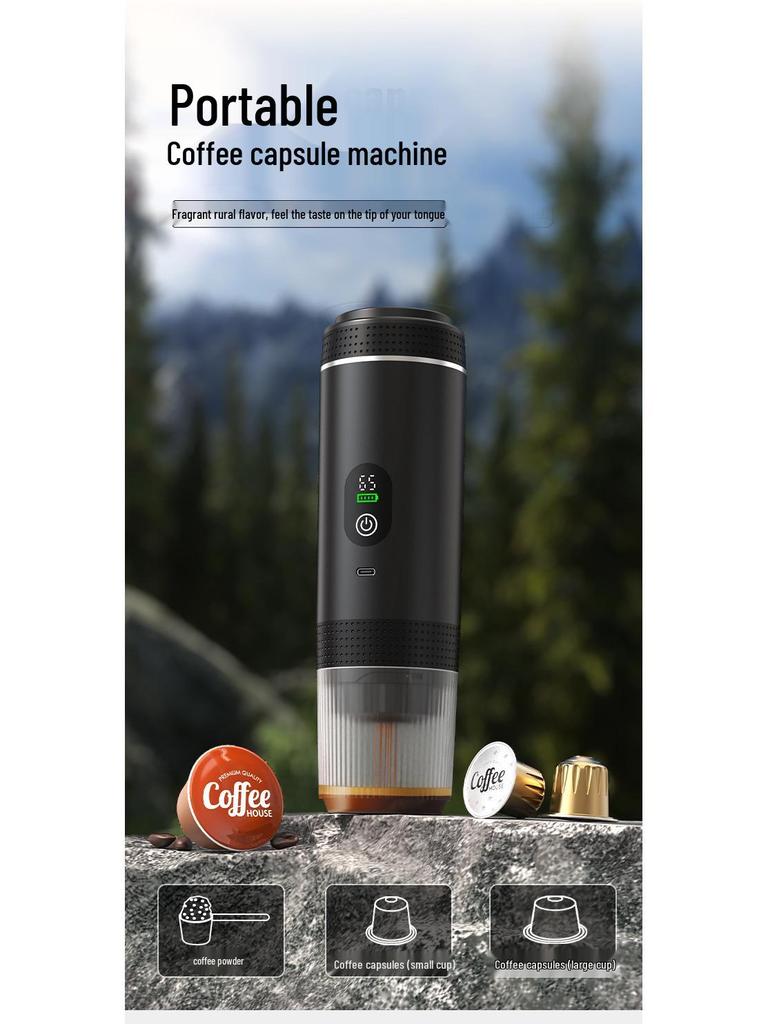 Portable Wireless Espresso Coffee Machine with Digital Display and Pressure Pump