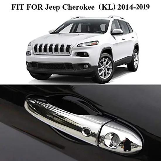 Exterior Chrome Door Handle Cover For Jeep Cherokee KL 2014-2018 with Keyless Entry