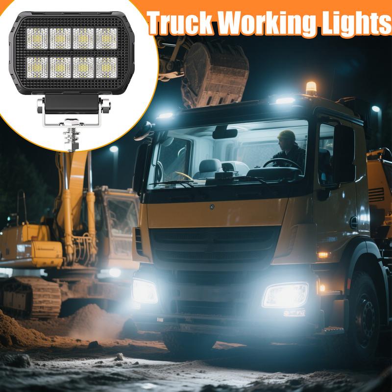 Square Offroad Lighting Bright Driving Fog Boat Lights High Amber Multi-Functional Dustproof Automotive Truck Road Atv Trailer