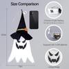 Tree Flashing LED Indoor Outdoor Hanging Light Witch Hat Halloween Decoration Glowing Ghost