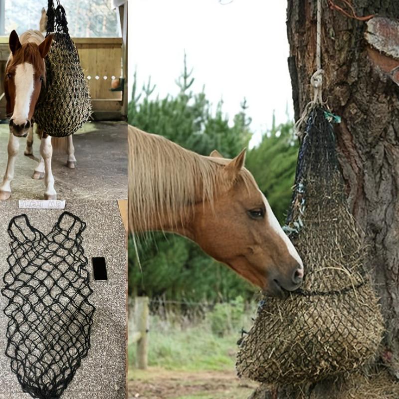 1-Piece Extra Large Horse Hay Feeding Net | Long Mesh Bag Hay Ball, for Horses Donkeys Cattle Sheep Farm Ranch Stable