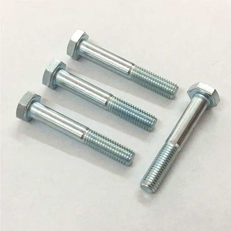 OUSIZHUO M18x100mm Half-Thread Hex Head Bolt, Grade 4.8, Galvanized Carbon Steel