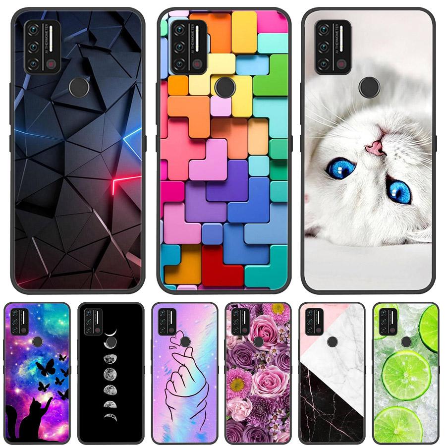 Custodia Per Umidigi A7 A9 Pro Custodie Morbido Silicone Protezione Stampa Coperture Nere per Umidigi A9 A7 Pro Funda Coque A9Pro A 9 Capa